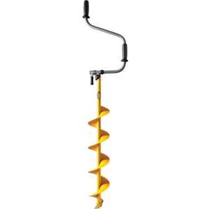 Jiffy Hand Auger, Flip-Down, Extendable, 8-Inch, Steel, Yellow, J4658