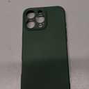 oakxco for iPhone 16 Pro Max Phone Case Liquid Silicone, Thin Slim Soft Rubber Gel TPU Plain Protective Simple Cover for Women Girl Cute, Matte Solid Color Aesthetic, Dark Green