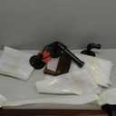 MyGift 4-Piece Bathroom Hardware Set Toilet Paper Holder with Burnt Wood and Industrial Matte Black Metal Pipe Includes, Towel Ring, Towel Bar and and Robe Hook