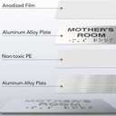 Exit Signs with Raised Text & Grade 2 Braille, Brushed Aluminum/Silver Finish Easy Install with Double-Sided Tape, ADA Compliant Exit Signs for Businesses & Offices