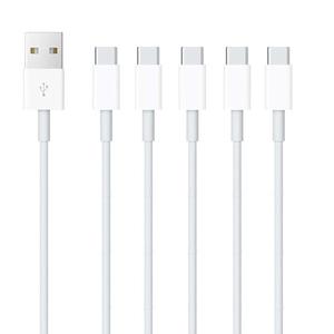 5 Pack 3.3ft USB A to USB Type C iPhone Charging Cable 16E 16 15 Pro Plus Pro Max for iPad Pro/Air 5th 4th Mini 6th Gen Charger Charging Cord, for MacBook Pro and More(White)