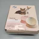 Bulldog Bowl Anti-Slip Dog Cat Dish Detachable Ceramic Dog Bowl Pet Sterile Tilted Pet Feeder Slope Base (Black Ceramic, 2 Cup)