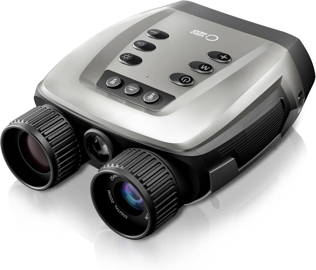 Night Thunder X3 Night Vision Goggles - 4K AI Color Mode Night Vision Binoculars for Adults with 40MP Photo, 1384FT Range, 8X Zoom, 5000mAh Battery, 32GB Card, for Camping Hunting & Security (Lunar Silver)