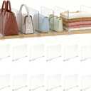 Acrylic Shelf Dividers, 12 Pack Clear Closet Shelf Organizer, Slide-On Vertical Dividers for Sweaters, Shirts, Towels & Handbags, Fits 3/4 in Shelves, 11 x 8 in