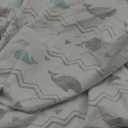 American Baby Company Printed 100% Cotton Knit Fitted Contoured Changing Table Pad Cover - Compatible with Mika Micky Bassinet, Aqua Whale, for Boys and Girls