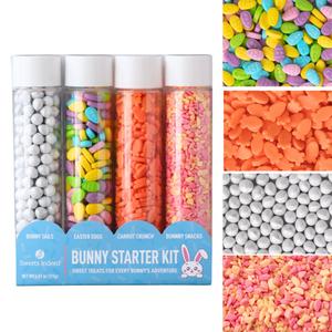 2 x Sweets Indeed Easter Bunny Candy Topper 4-Pack – Crumblefetti Candy Toppings for Ice Cream, Cupcakes, Hot Cocoa & Cookies | Fun Holiday Bunny Treat for Easter Baking, Gifts & Basket Stuffers (Easter Bunny Kit)