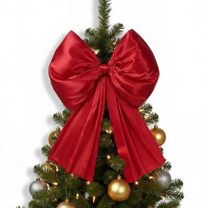 Daifunli 32 x 41 Inches Extra Large Red Satin Bows for Coquette Room Decor Giant Bow Birthday Party Decorations for Home Wall Valentine's Spring Wedding Baby Shower Party Decor