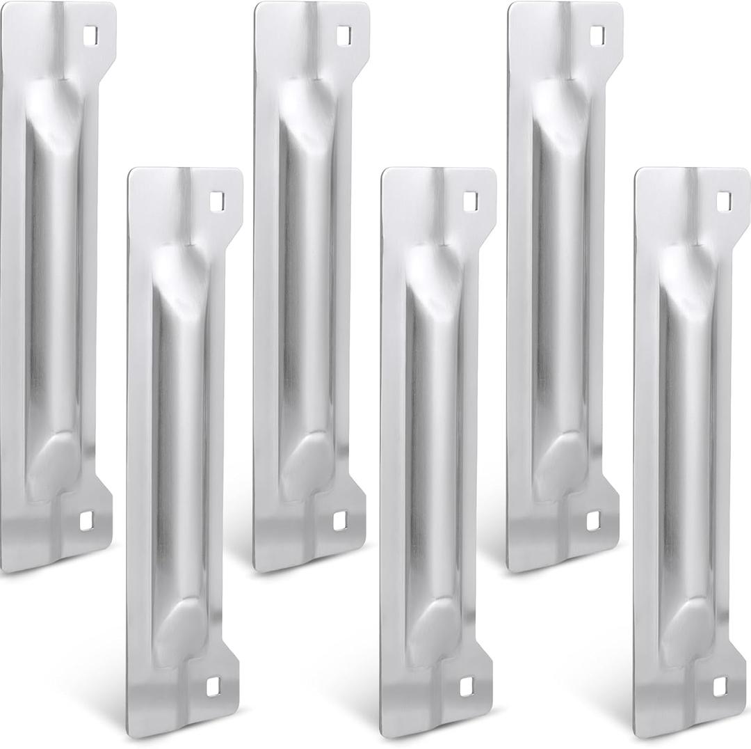 Landhoow 6 Pcs 3" x 11" Latch Guard Plate Cover Electroplated Carbon Steel Door Latch Cover Latch Protector Door Security Strike Plate Against Forced Entry Easy to Install for Outswinging Doors