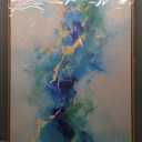 Wall Art Abstract Canvas Painting Green Blue and Gold Fantasy Wall Decor Modern Artwork for Bedroom Living Room Dining Room Home Office Decor 24"x48" with Framed