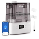LEVOIT Humidifiers for Bedroom Large Room Home, (6L) Cool Mist Top Fill Essential Oil Diffuser for Baby & Plants, Smart App & Voice Control, Rapid Humidification & Auto Mode - Quiet Sleep Mode, Gray