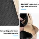 Bittwee Car Seat Back Organizer, Multipurpose Leather Vehicle Backseat Hanging Bag Holder with Pockets, Large Capacity Automotive Interior Storage Box Accessories, Universal Fit (Brown Red)