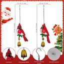 Cardinal Solar Hanging Lights 2 Pack,Cardinals Red Bird Figurine Lights with Bouncy Springs Decor for Christmas Outdoor Indoor Garden Yard Porch Decor