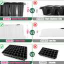 Heavy Duty Seed Starter Trays with 5'' Tall Humidity Domes & 2.75'' Deep Cells 3-Pack (162 Cells Total) Reusable Plant Germination Kit, Durable Plastic Seedling Trays for Herbs, Vegetables