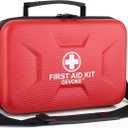 410 Piece Waterproof Hard Shell First Aid Kit for Home, Car, Travel, Camping, Truck, Hiking, Sports, Office, Vehicle & Outdoor Emergencies - Emergency Medical Kits (Red)