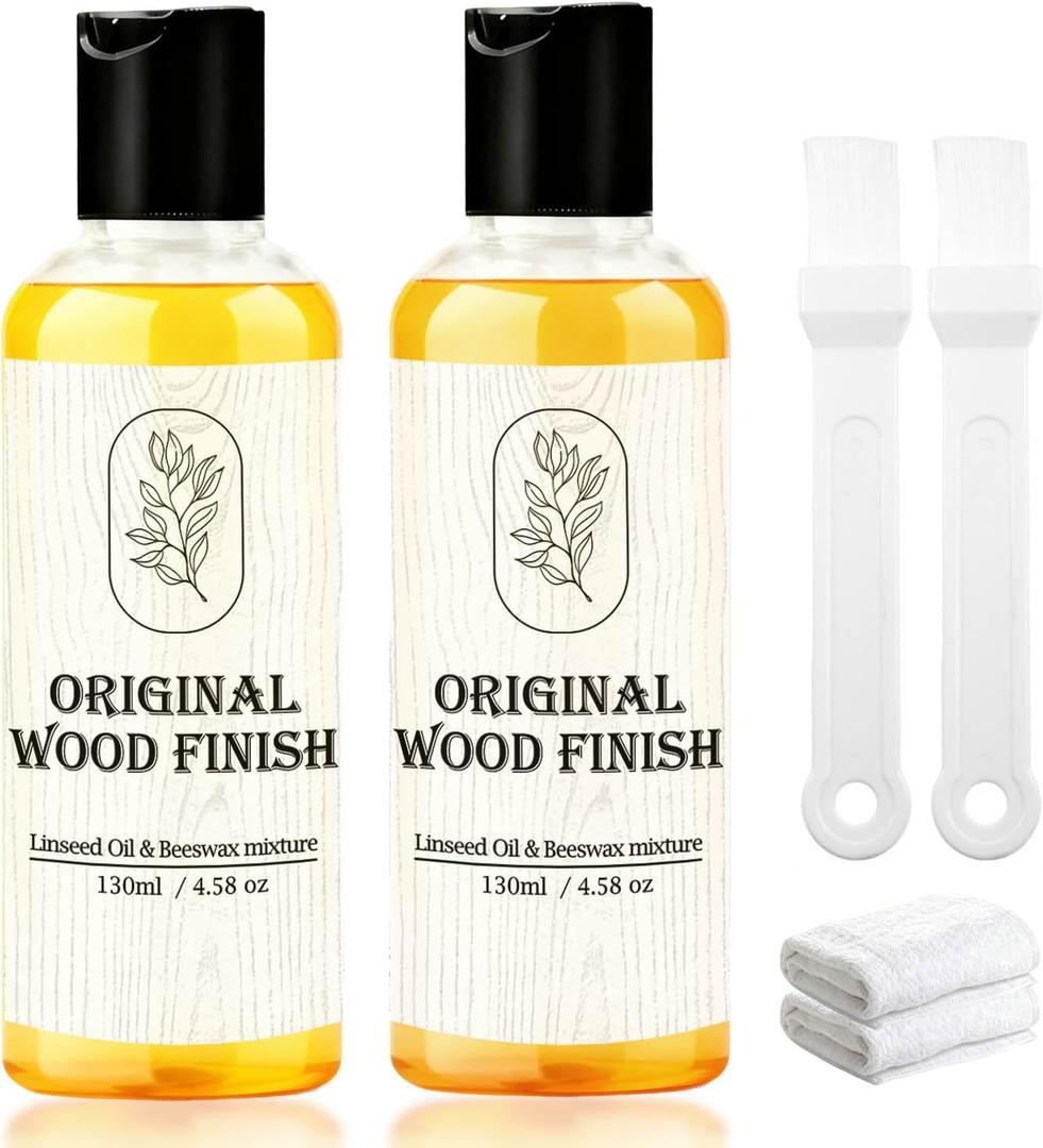 8.6 oz Premium Original Wood Finish, Linseed Oil & Beeswax Blend, Linseed Oil for Wood Non-Toxic, Long-Lasting Protective Finish for All Woodwork Projects, Ideal for Use