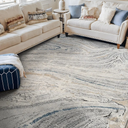 Rugshop Marble Swirl Distressed Gray Area Rug 5' x 7' Ideal for Medium Living Rooms, Bedrooms, or Under Dining Tables