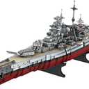Fucellveca Building Blocks Battleship Toy Set, Classic Bismarck Warship Model Kit for Teenagers and Adults (2081 Pieces)