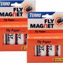 TERRO T518 Fly Magnet, 16 Total, 2 Pack, Sticky Fly Trap Indoor Hanging