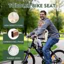 Kid's Bike Seat with Cushion, Front Mounted Child Bike Seat for Adult Bike