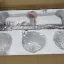 3 Light Modern Bathroom Light Fixtures Over Mirror, Chrome Vanity Lights for Bathroom Wall Sconces with Milky White Glass Shades, E26 Socket (Bulbs Not Included)