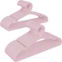 ABHENG Plastic Kids Hangers, Pack of 60, Ultra Slim Closet Hangers, Non-Slip, Space-Saving, Sturdy, 14" W x 7" H (for Children Aged 7-12 Years),Light Pink, UAPY0760P