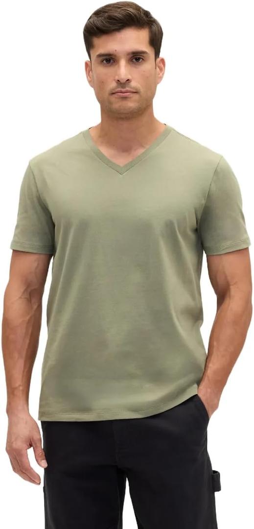 Gap Men's Everyday Soft Logo V-Neck T-Shirt, Medium