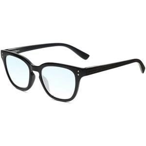 Calabria R860 Blue Light Blocking Progressive Reading Glasses Multifocal Progressive Readers Multi Focus Eyeglasses Cheater (Gloss Black Gold Stripes Frosted Crystal)