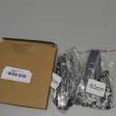 Uxcell Leather Iron Flat Chain Strap, 24" 2Pcs Handbag Chains Purse Handles, Black Silver