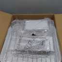 SNTD Dish Drying Rack, Expandable Dish Rack for Kitchen Counter, Stainless Steel Dish Drainer with Drainboard Set and Utensil Holder (White)