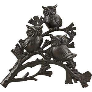 Owl Decorative Hose Holder Decorative Cast Iron Garden Hose Hanger for Outside Wall, Heavy Duty Vintage Hose Reel for Patio, Yard, or Villa (garden hose holder)