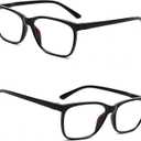 SIGVAN Ladies Reading Glasses Blue Light Blocking Spring Hinge Fashion Pattern Print Eyeglasses for Women (Black)