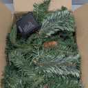 SHareconn 9ft Prelit Christmas Garland-Natural Rustic Style with Cedar Leaves and Pine Cones. Multi-Color LED Lights (Battery Operated with Timer). Perfect for Mantle Stairs Indoor Outdoor Xmas Decor