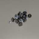 OwnMy 24PCS High Density Felt Glide Pads with 1/4"-20 Screw Thread and 1" Bolt Length, 5/16" Drill Hole T-Nut Adjustable Furniture Levelers Chair Table Leg Levelers Floor Protector Pads, Dark-Brown