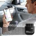 B26 Bluetooth OBD2 Scanner for iOS & Android - Subscription-Free Engine Code Reader, 2026 Upgraded Engine Diagnostic Tool, Reset Check Engine Light for Temporary & Pending Faults