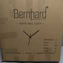 Bernhard Products Large Decorative Wall Clock 20 Inch Silent Non Ticking Battery Operated Quartz Vintage Stylish with Rustic White Rim for Home Living/Dining Room Kitchen & Over Fireplace
