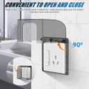 SEWACC Weatherproof Electrical Outlet Cover for 86-Type Switch Outdoor Plug Socket Cover Adhesive Receptacle Protector Splash-proof Wall Socket Box for Bathroom