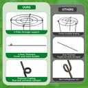 YHLYUZZ Peony Cages and Supports 4 Pack, 12x16 Inch Heavy Duty Metal Plant Cage for Outdoor Plants – Grow Through Flower Support Rings for Peonies, Roses, Tomatoes & Hydrangeas