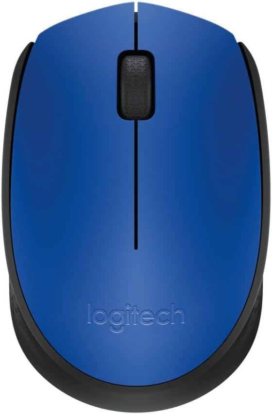 Logitech M170 Wireless Mouse for PC, Mac, Laptop, 2.4 GHz with USB Mini Receiver, Optical Tracking, 12-Months Battery Life, Ambidextrous - Blue