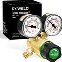 RX WELD Oxygen Regulator Welding Gas Gauges CGA 540 Inlet Oxy for V-Style Torch Cutting Kit, PC-Handle