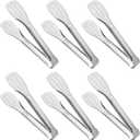 Serving Tongs Kitchen Tongs,Buffet Tongs, Stainless Steel Food Tong Serving Tong,small tongs 6 Pack (12 Inch)