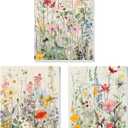 3 Pack Paint by Numbers Kit for Adults with Wooden Frame, Wildflowers Paint by Numbers Kit for Adults, Easy Acrylic Painting by Numbers Kits for Adult on Canvas with Paints and Brushes 8x12 inch