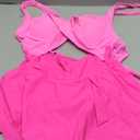 One Piece Swimsuit Women Tummy Control Swim Dress Sexy Criss Cross Tie Back Bathing Suit, L
