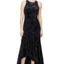 JS Collections Women's Natalia Asymmetric MIDI Dress, Black, Size 8