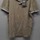 BOSS Men's Paddy Short Sleeve Contrast Color Polo Shirt (M, Brindle Taupe)