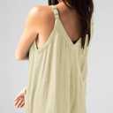 HOTIAN Womens Jumpsuits Overalls Summer V Neck Sleeveless Causal Wide Leg Jumpers Rompers with Pockets Beige (Yellow, M)
