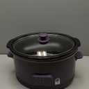 bella 6.0 Qt Programmable Slow Cooker, Ceramic Nonstick Coating, Adjustable Temperature & Cooking Times, Dishwasher Safe Stoneware Pot & Tempered Glass Lid, Tangle Free Cord Wrap, Plum