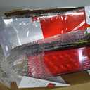 Partsam 12V LED Submersible Low Profile Rectangular Trailer Lights, Waterproof LED Combination Trailer Tail Light Kit Stop Brake License Plate Turn Running Lights Sealed for Boat Trailer Lights Truck