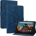 Case for All-New Amazon Fire HD 10 and 10 Plus Tablet (13th/11th Generation, 2023/2021 Release), Magnetic Clasp Stand Leather Case with Pen Holder, Blue