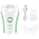 VGR V-705 Compact Professional Cordless Women Epilator for different body areas for gentle hair removal at home Wet & Dry use 120 minutes Runtime 32 Tweezers system & 2 speed settings - Green