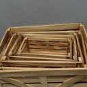 Wooden Crates for Display 5 Pack Wood Storage Crate for Home Rustic Nested Crates with Handles, Farmhouse Wooden Basket for Storage Container and Decorations